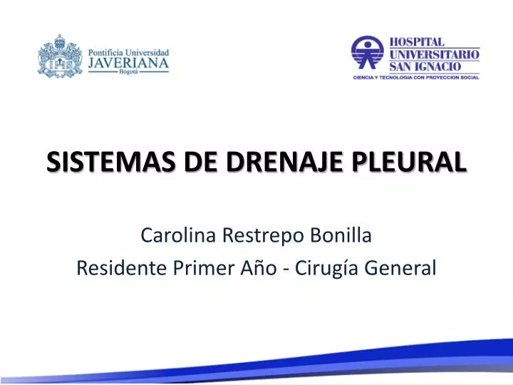 sistemas de drenaje pleural