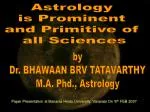 by Dr. BHAWAAN BRV TATAVARTHY M.A. Phd., Astrology