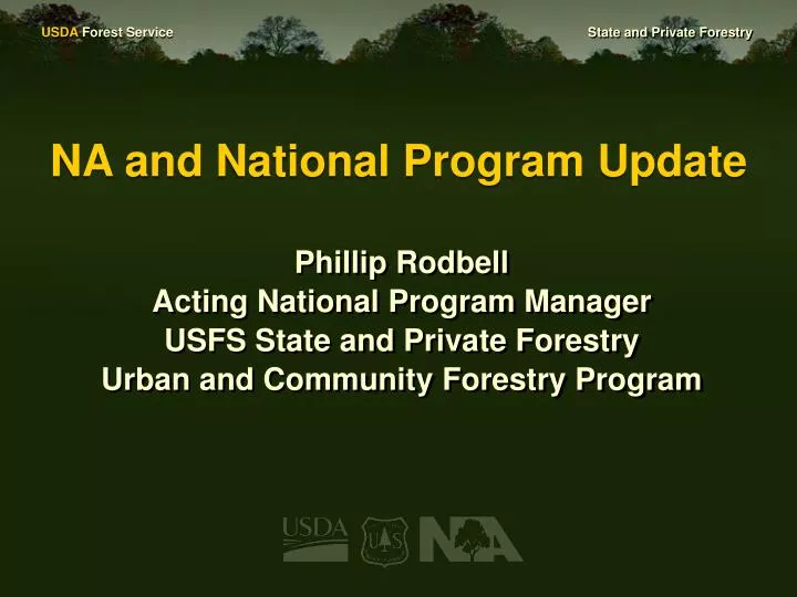 na and national program update
