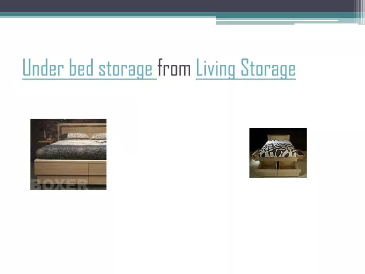 under bed storage from living storage