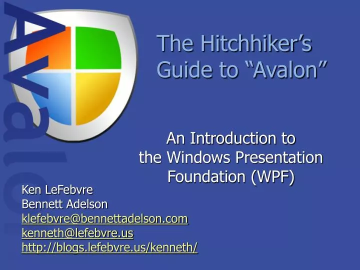 the hitchhiker s guide to avalon