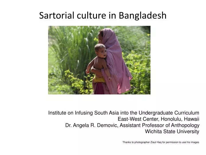 sartorial culture in bangladesh