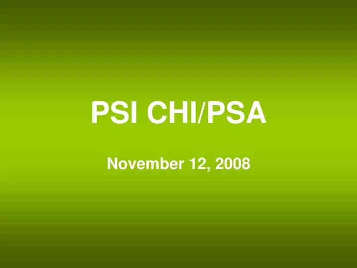 psi chi psa