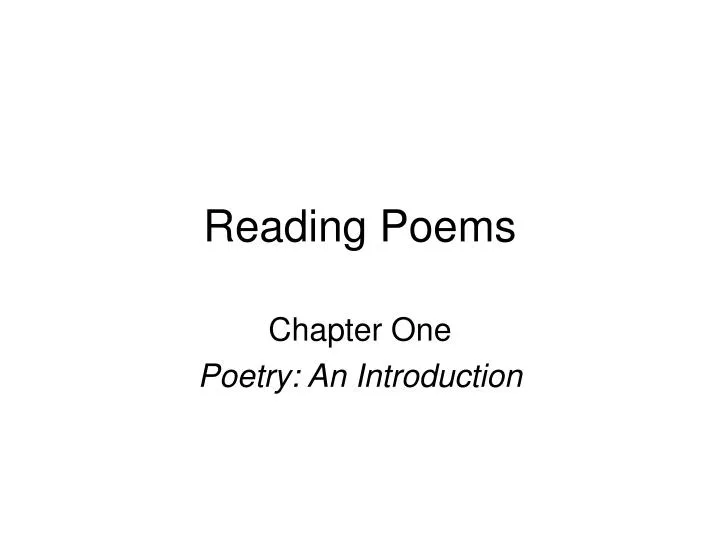 reading poems