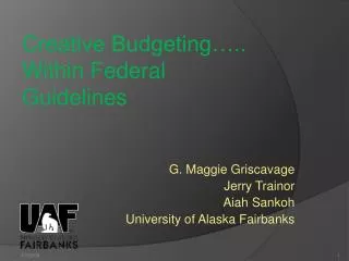 creative budgeting within federal guidelines