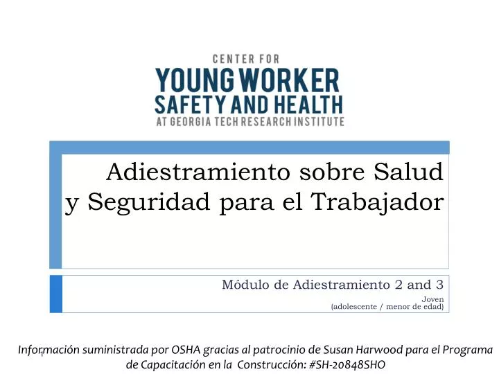 adiestramiento sobre salud y seguridad para el trabajador