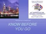 KNOW BEFORE YOU GO - slide 1