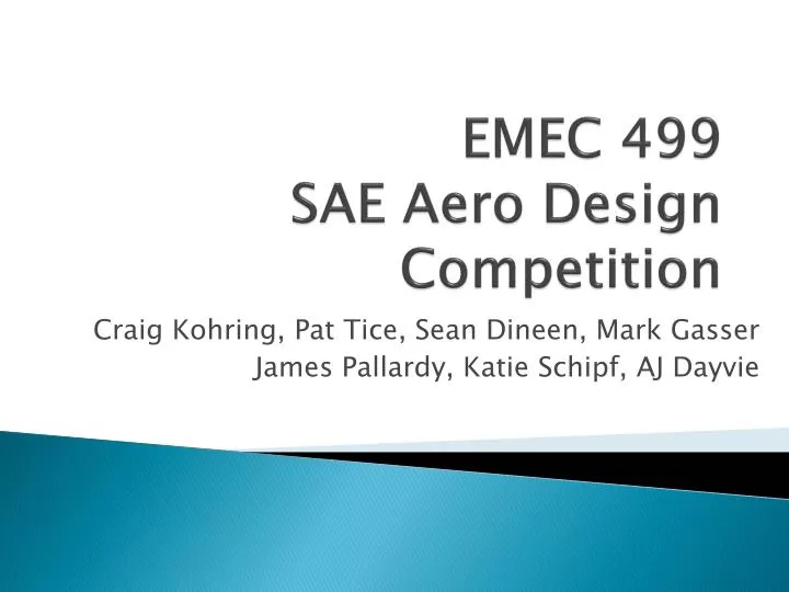 emec 499 sae aero design competition