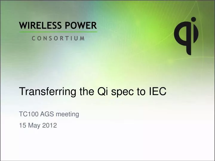 transferring the qi spec to iec