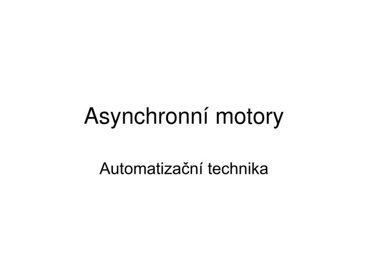 asynchronn motory