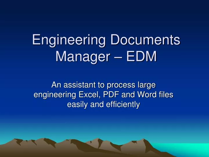 engineering documents manager edm