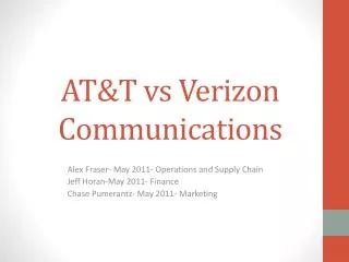 AT&amp;T vs Verizon Communications