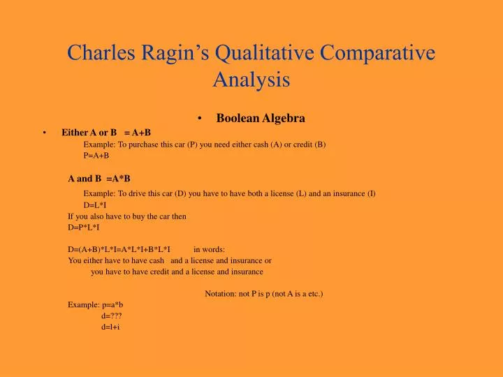 charles ragin s qualitative comparative analysis