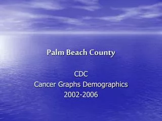 Florida Cancer Clusters