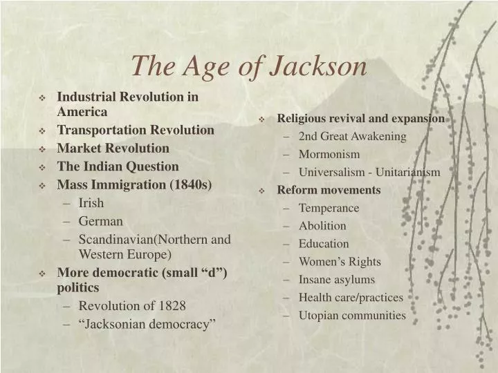 the age of jackson