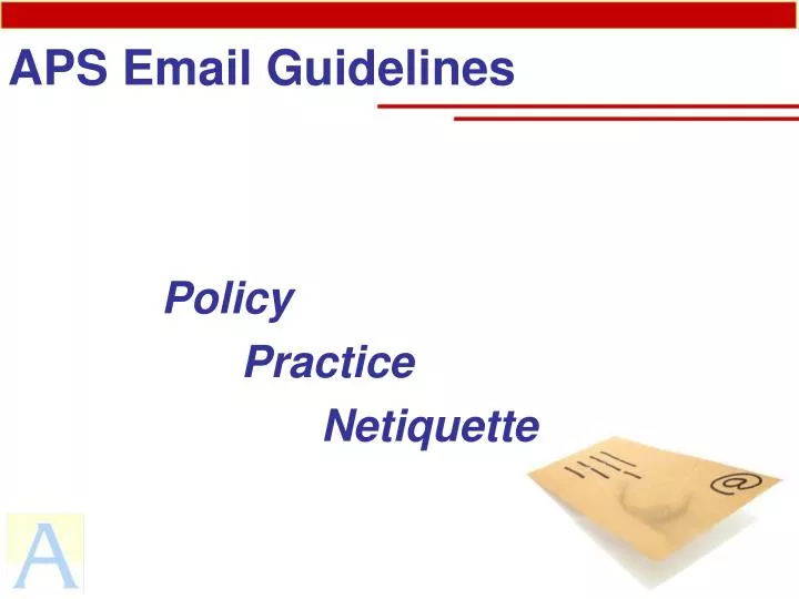 aps email guidelines