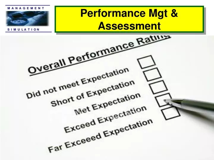 performance mgt assessment