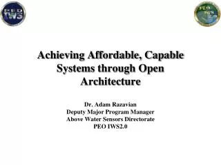 achieving affordable capable systems through open architecture