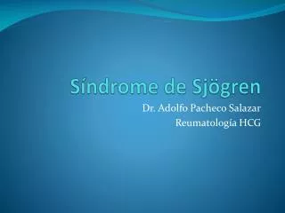 s ndrome de sj gren
