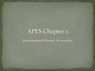 APES Chapter 2