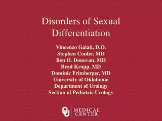 Disorders of Sexual Differentiation