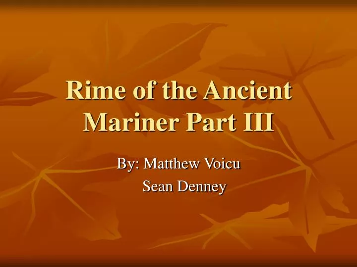 rime of the ancient mariner part iii