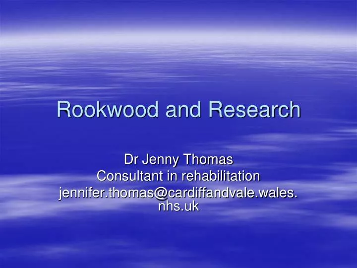 rookwood and research