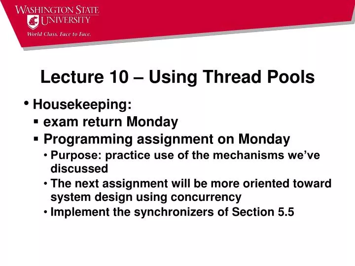 lecture 10 using thread pools