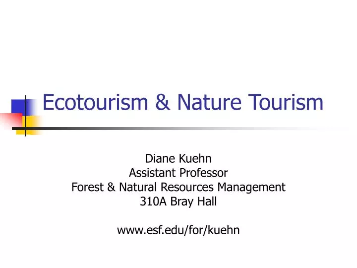 ecotourism nature tourism