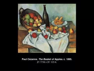 Paul Cézanne. The Basket of Apples . c. 1895. 21 7/16 x 31 1/2 in.