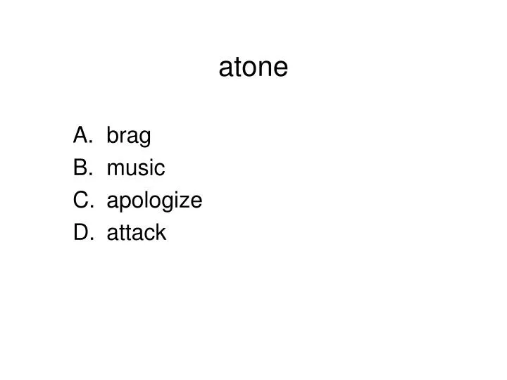 atone