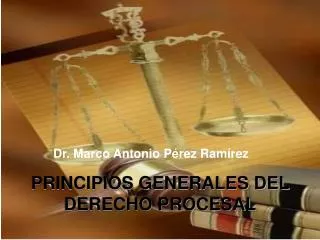 principios generales del derecho procesal