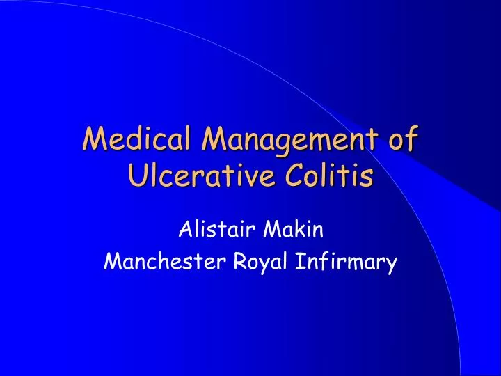 medical management of ulcerative colitis