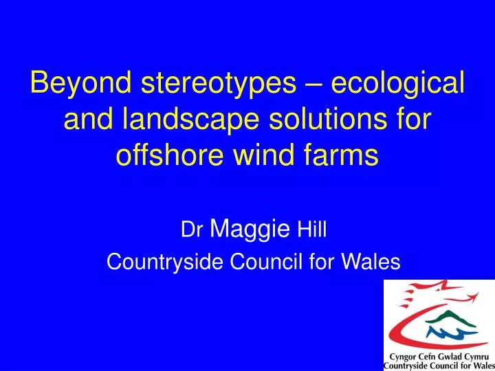 beyond stereotypes ecological and landscape solutions for offshore wind farms