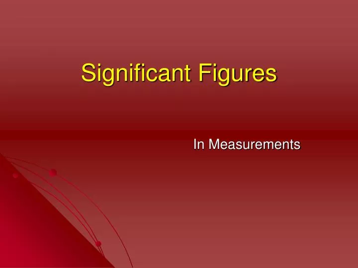 significant figures