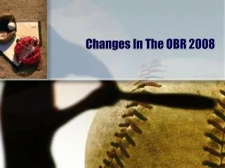 Changes In The OBR 2008