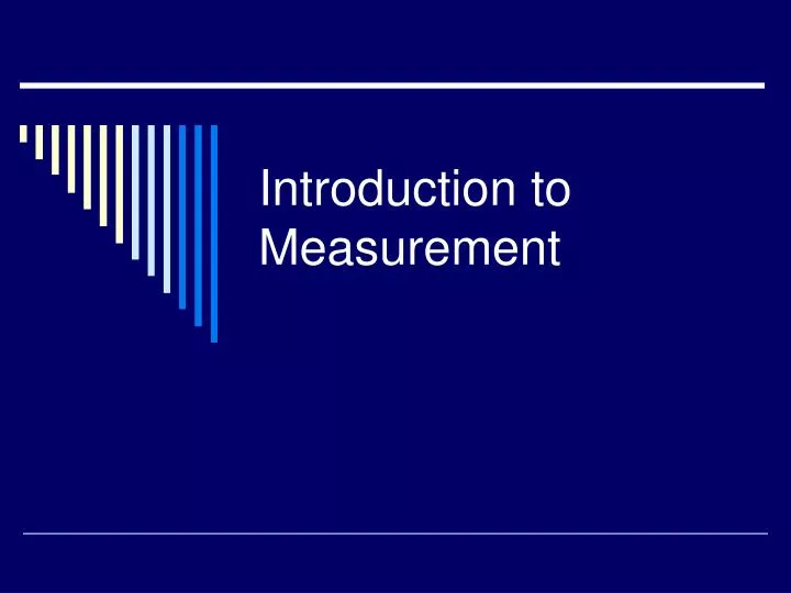 introduction to measurement