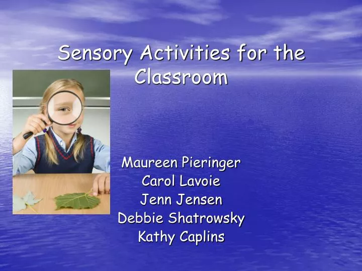 sensory activities for the classroom