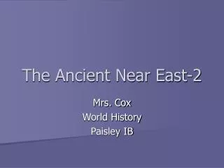 The Ancient Near East-2