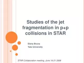 Studies of the jet fragmentation in p+p collisions in STAR