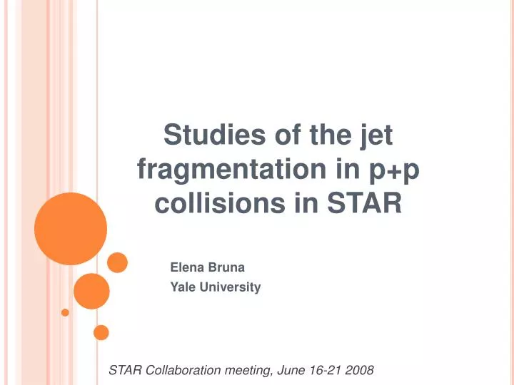 studies of the jet fragmentation in p p collisions in star