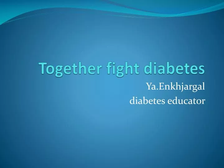 together fight diabetes