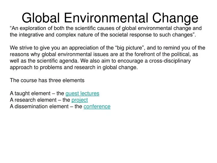 global environmental change
