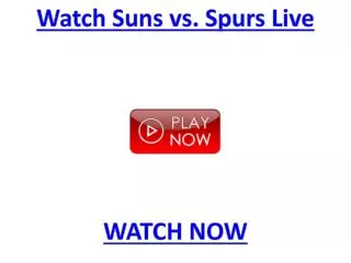 @@@@Suns & Spurs Live Sopcast playoff > NBA Phoenix Suns vs