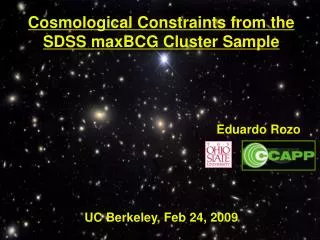 Cosmological Constraints from the SDSS maxBCG Cluster Sample