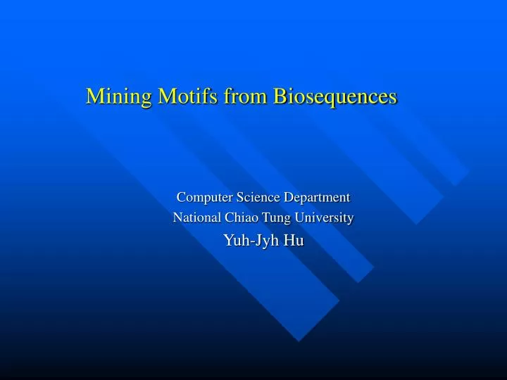 mining motifs from biosequences