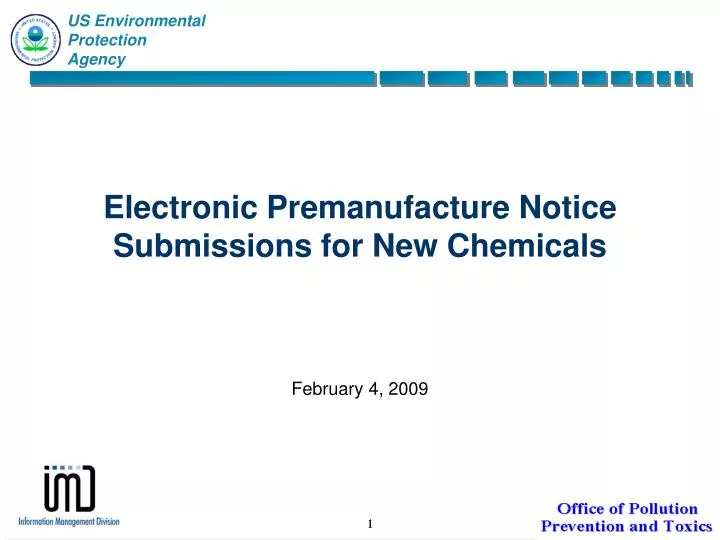 electronic premanufacture notice submissions for new chemicals