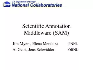 Scientific Annotation Middleware (SAM)