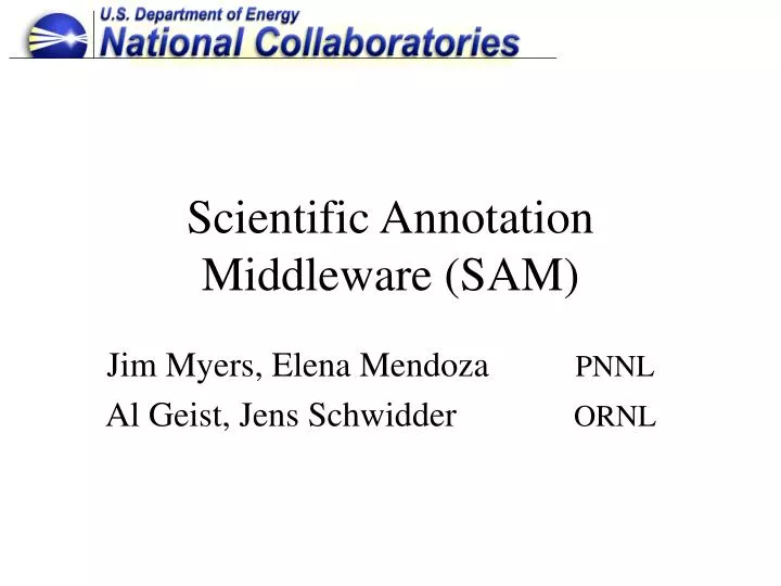 scientific annotation middleware sam