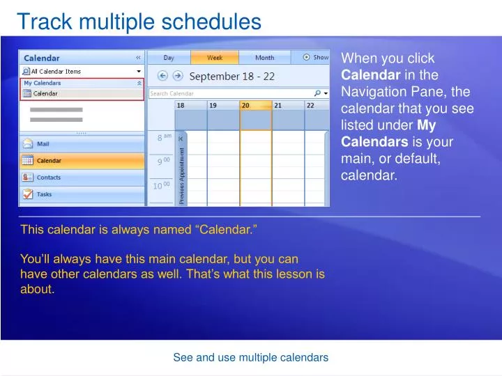 track multiple schedules